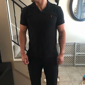 Black Ralph Lauren polo short sleeve size medium